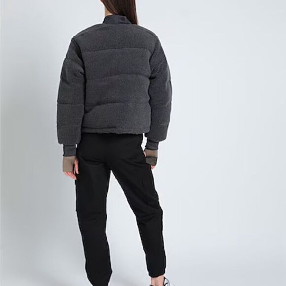 COLUMBIA NWT women’s puff novelty Sherpa jacket Grey - Picture 3 of 4